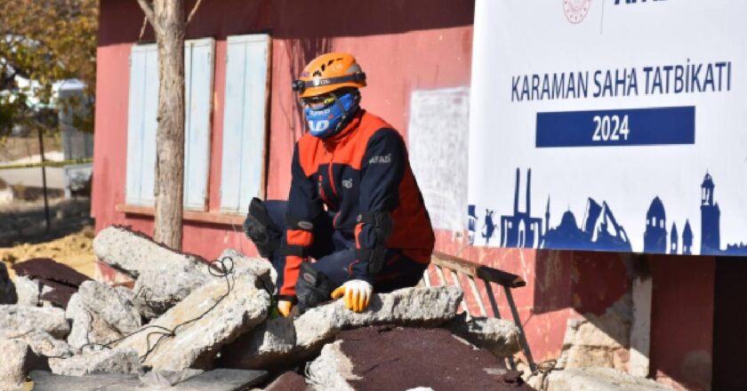 Türkiye afet müdahale planı kapsamında Karaman’da tatbikat gerçekleştirildi