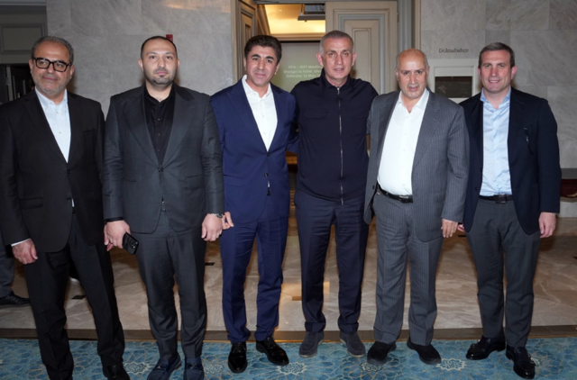 TFF Başkanı Hacıosmanoğlu, İran Futbol Federasyonu Başkanı Taj ile buluştu